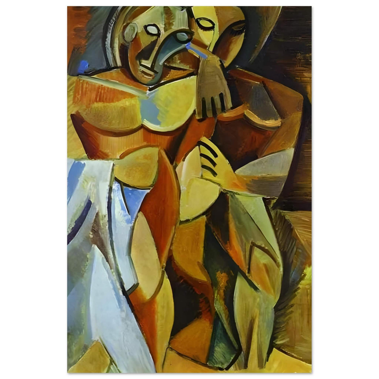 L'amitié by Pablo Picasso 1908 (Friendship, Two Nudes) - Aluminum Print - 30x45 cm / 12x18″ -