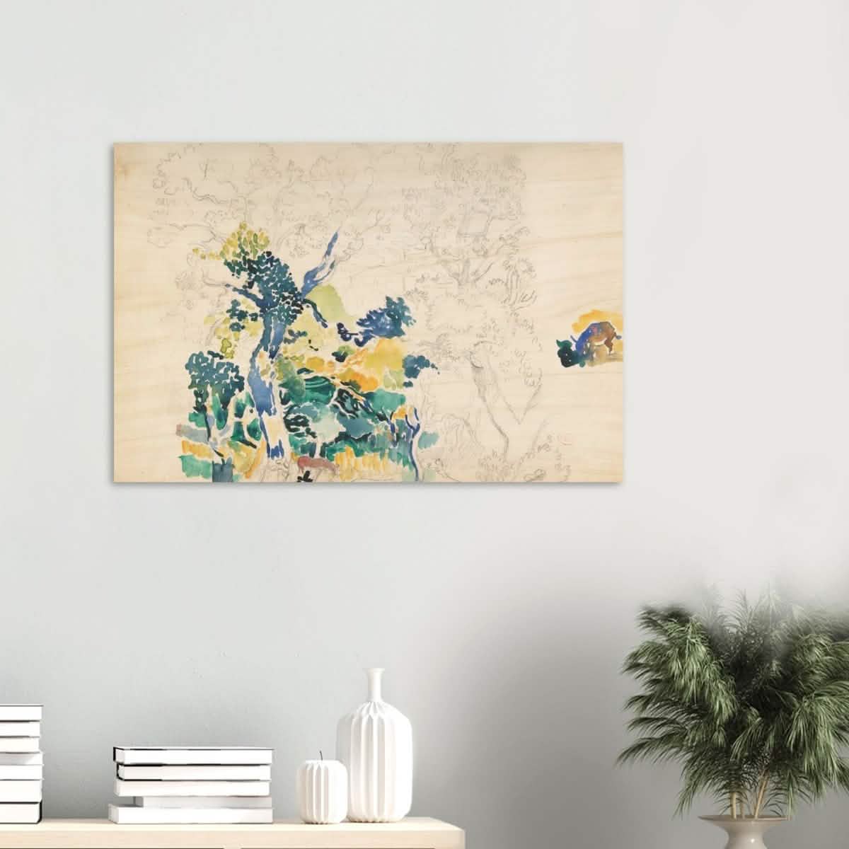 Landscape Painting by Henri - Edmond Cross - Wood Prints - 60x90 cm / 24x36″ - 20 mm