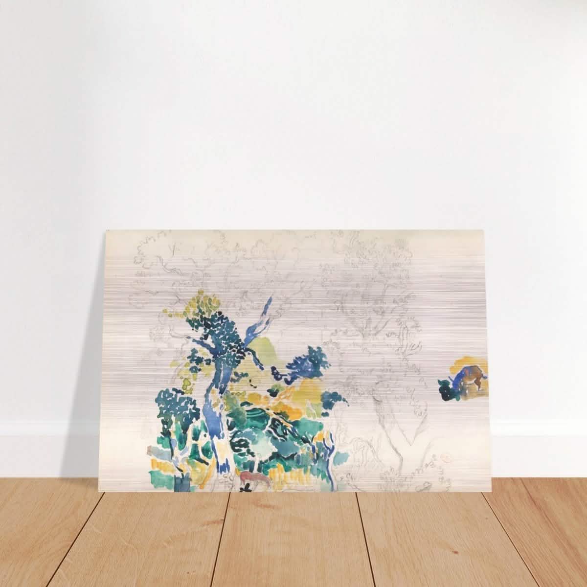 Landscape Painting by Henri - Edmond Cross - Brushed Aluminum Print - 60x90 cm / 24x36″ -