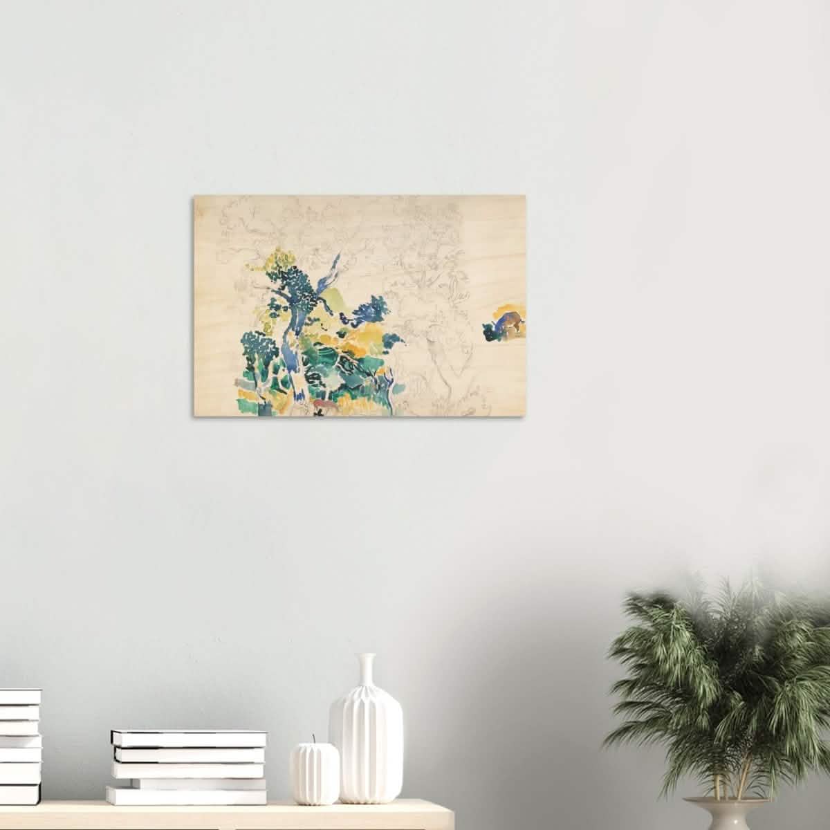 Landscape Painting by Henri - Edmond Cross - Wood Prints - 40x60 cm / 16x24″ - 10 mm