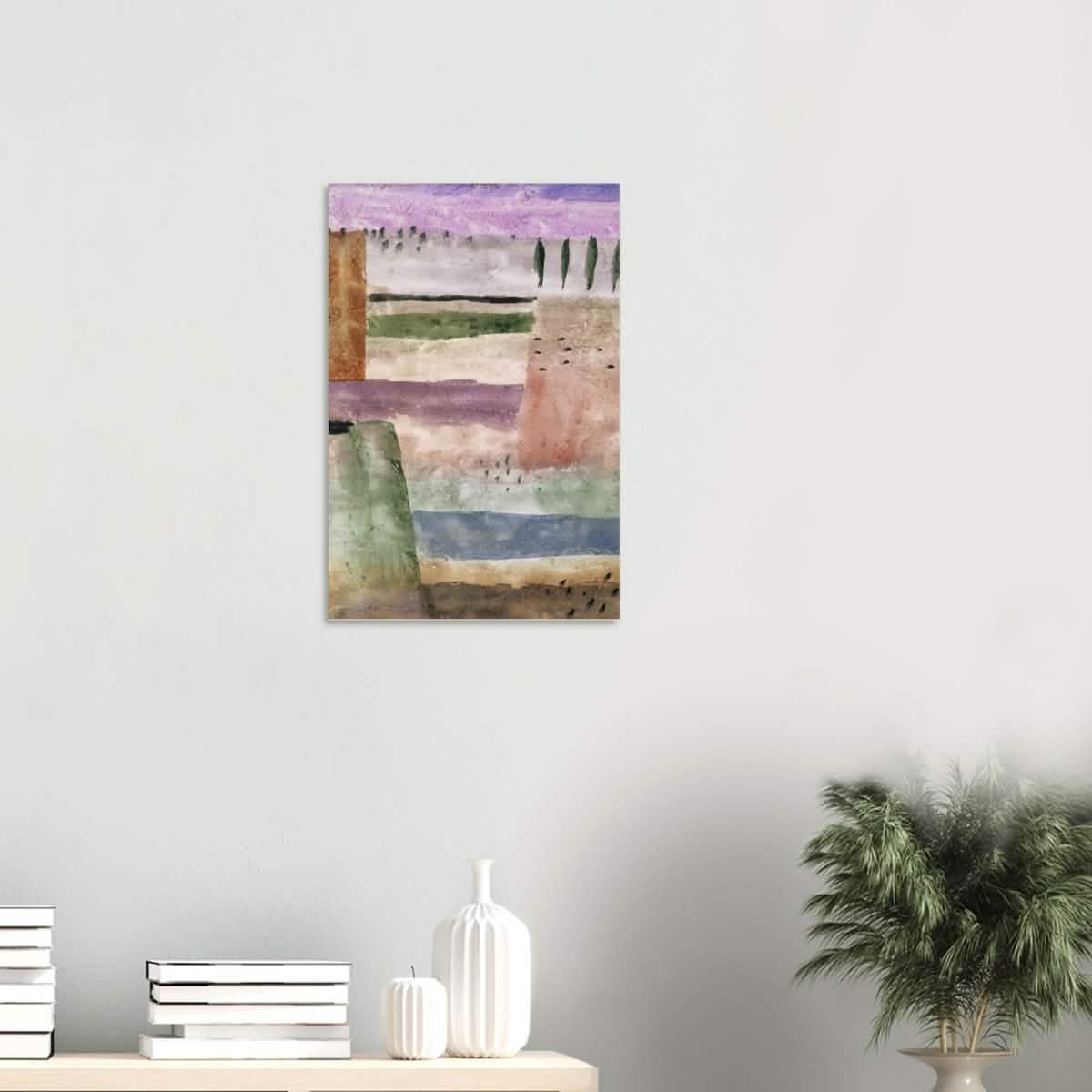 Landscape with Poplars by Paul Klee - Wood Prints - 40x60 cm / 16x24″ - 20 mm
