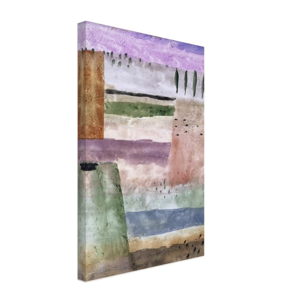 Landscape with Poplars by Paul Klee - Canvas - 30x45 cm / 12x18″ - Slim