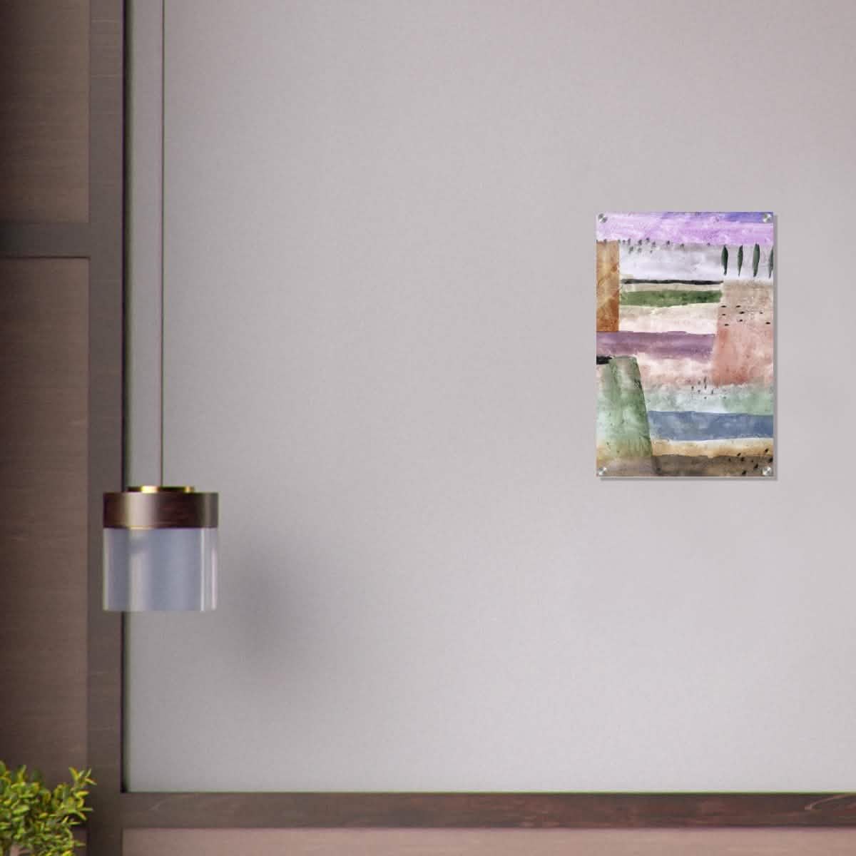 Landscape with Poplars by Paul Klee - Acrylic Print - 40x60 cm / 16x24″ -