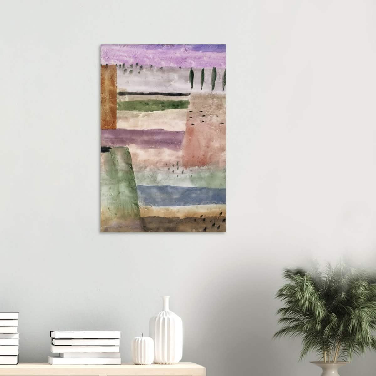 Landscape with Poplars by Paul Klee - Wood Prints - 50x75 cm / 20x30″ - 10 mm