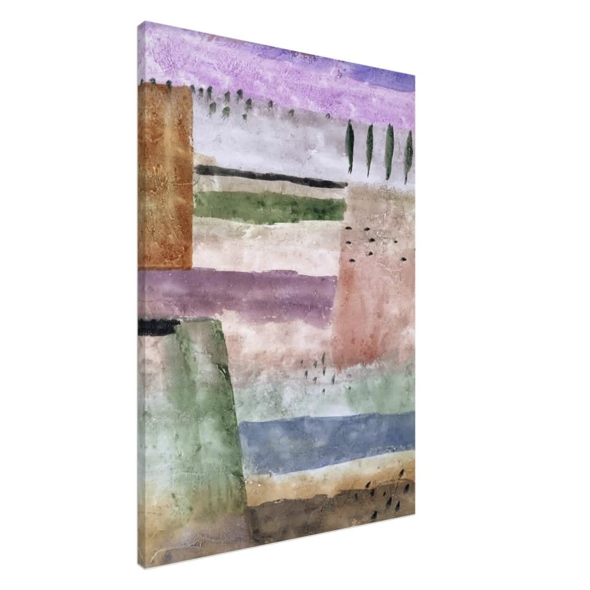 Landscape with Poplars by Paul Klee - Canvas - 70x100 cm / 28x40″ - Slim