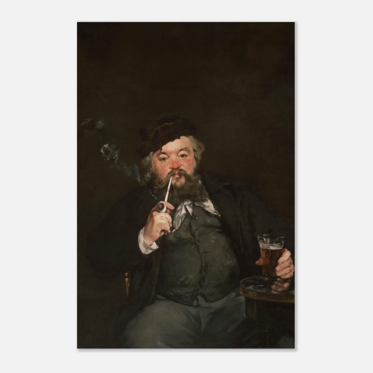 Le Bon Bock (1873) by Édouard Manet | The Good Pint | Vintage wall art print - Wood Prints - 40x60 cm / 16x24″ -