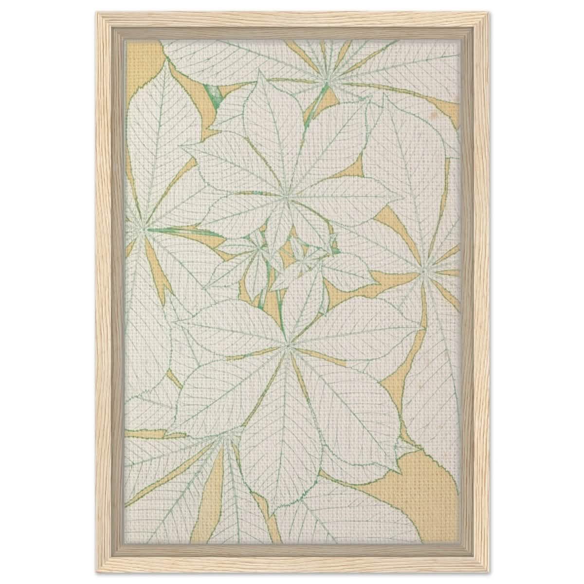 Leaves from Nature No.1 (1856) by Owen Jones | Vintage wall art print - Framed Canvas - 30x45 cm / 12x18″ - Wood frame