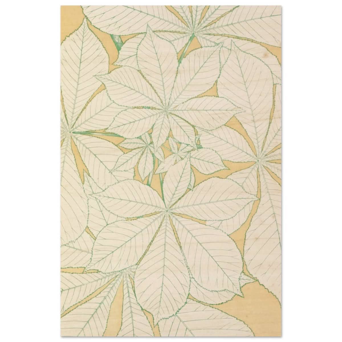 Leaves from Nature No.1 (1856) by Owen Jones | Vintage wall art print - Wood Prints - 30x45 cm / 12x18″ -