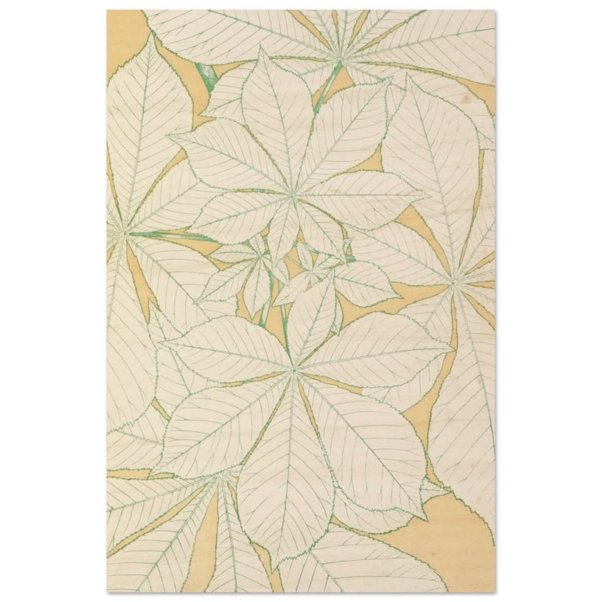 Leaves from Nature No.1 (1856) by Owen Jones | Vintage wall art print - Wood Prints - 60x90 cm / 24x36″ -