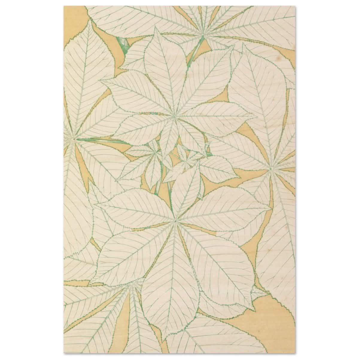 Leaves from Nature No.1 (1856) by Owen Jones | Vintage wall art print - Wood Prints - 40x60 cm / 16x24″ -