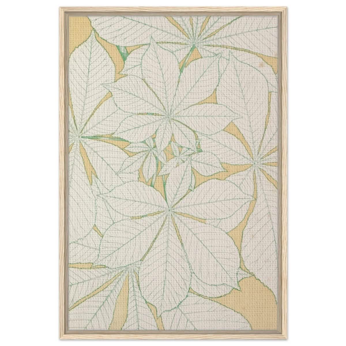 Leaves from Nature No.1 (1856) by Owen Jones | Vintage wall art print - Framed Canvas - 60x90 cm / 24x36″ - Wood frame