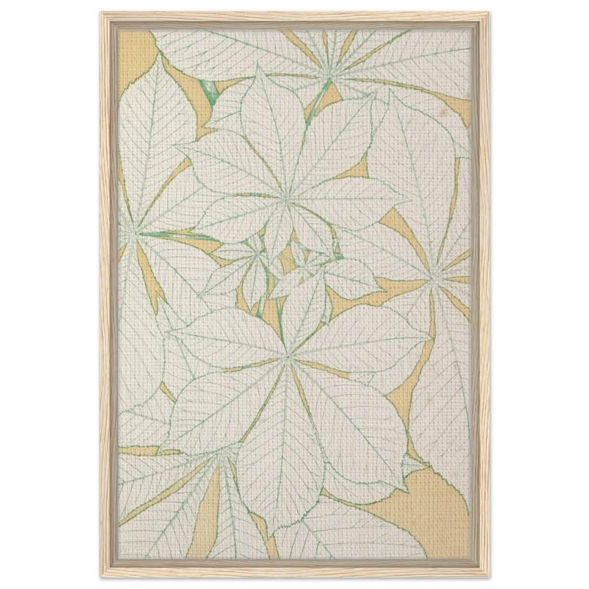 Leaves from Nature No.1 (1856) by Owen Jones | Vintage wall art print - Framed Canvas - 50x75 cm / 20x30″ - Wood frame