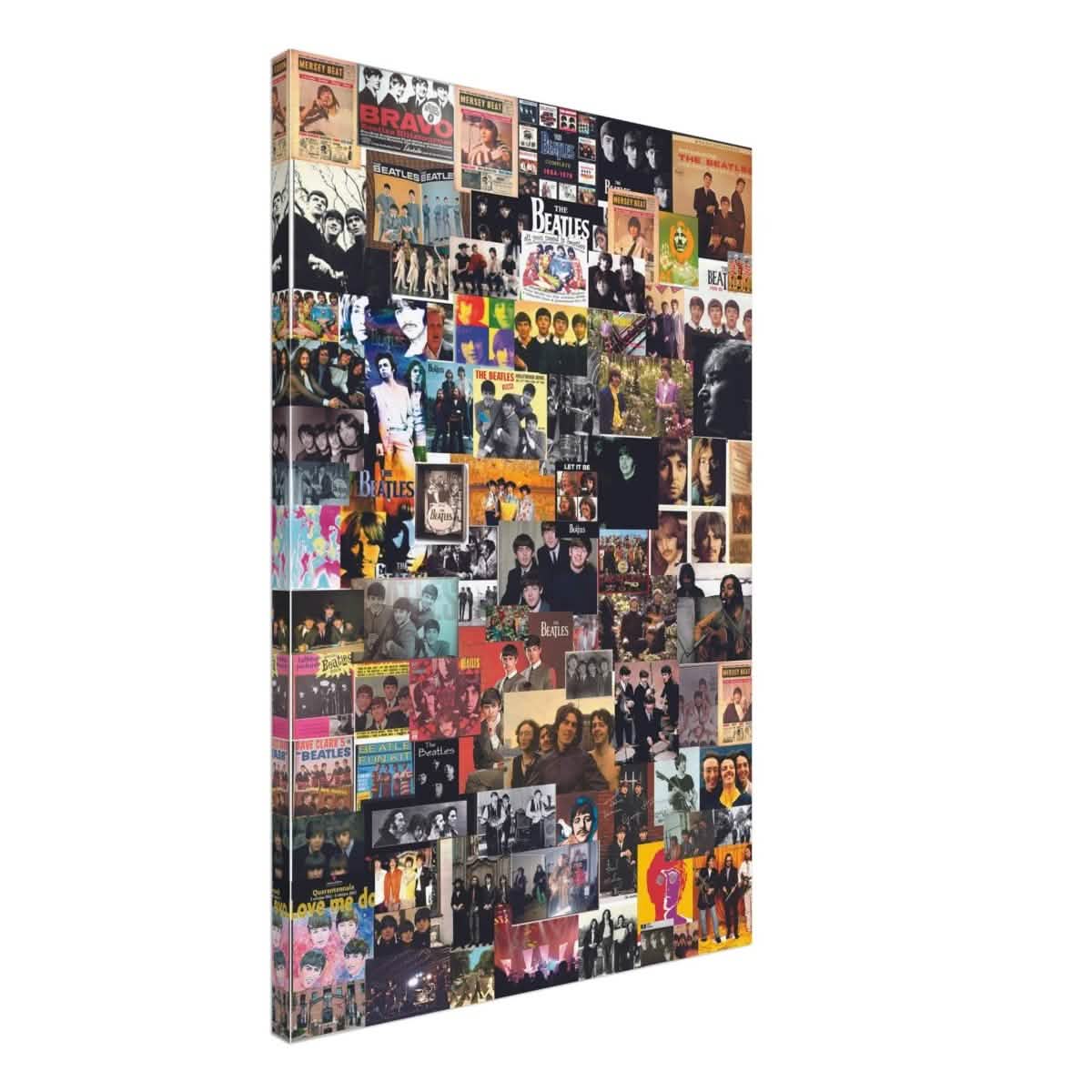 Legendary Harmony: The Ultimate Beatles Collage | Pop Art - Canvas - 50x75 cm / 20x30″ -