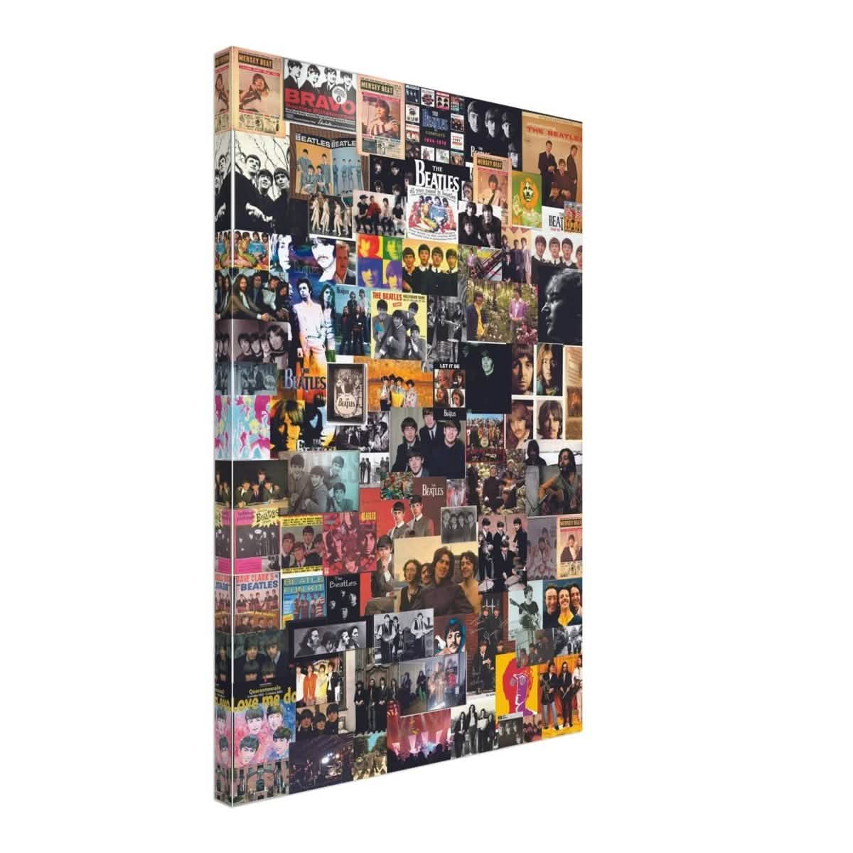Legendary Harmony: The Ultimate Beatles Collage | Pop Art - Canvas - 40x60 cm / 16x24″ -