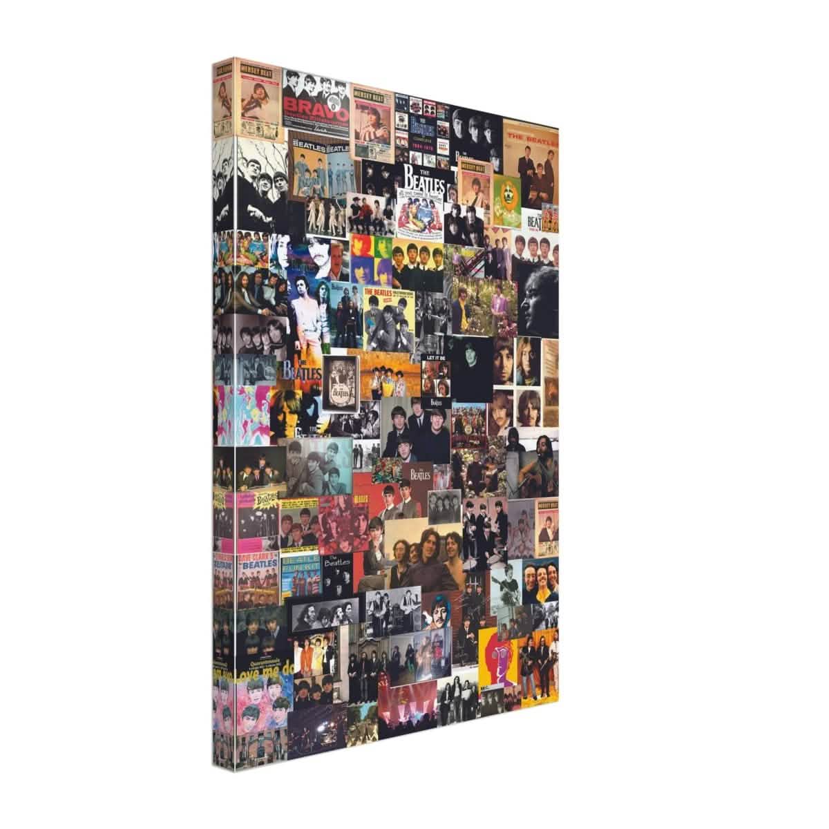 Legendary Harmony: The Ultimate Beatles Collage | Pop Art - Canvas - 30x45 cm / 12x18″ -