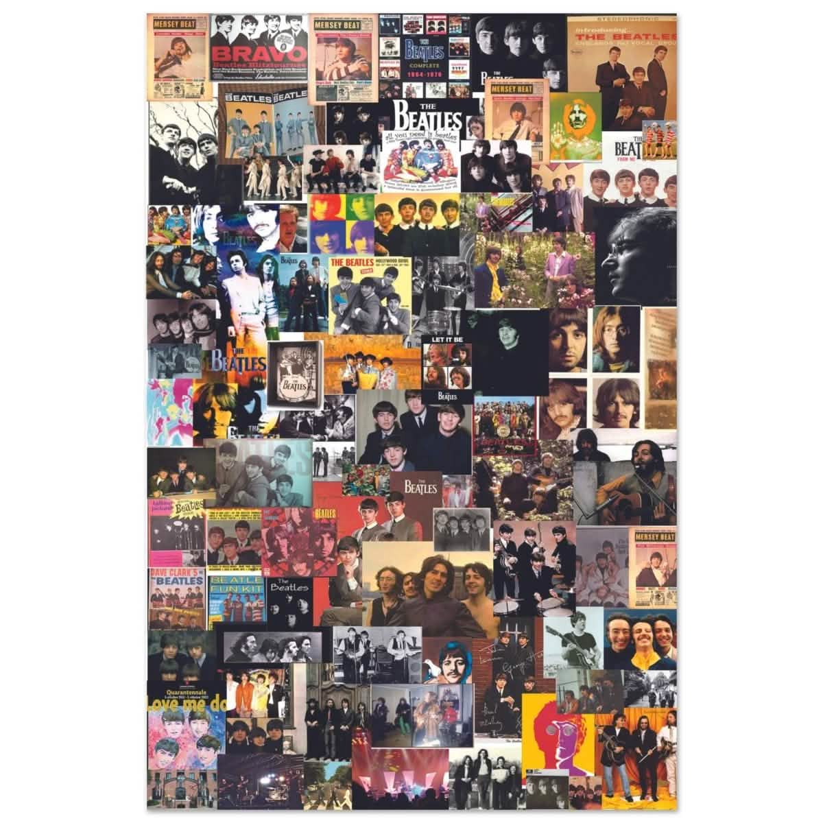 Legendary Harmony: The Ultimate Beatles Collage | Pop Art - Aluminum Print - 30x45 cm / 12x18″ -