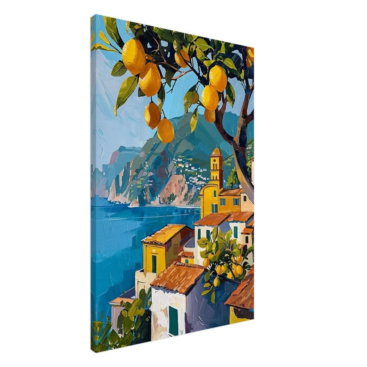 Lemon Grove Bliss | Modern Impressionism Mediterranean - Inspired | wall art print - Canvas - 30x45 cm / 12x18″ -