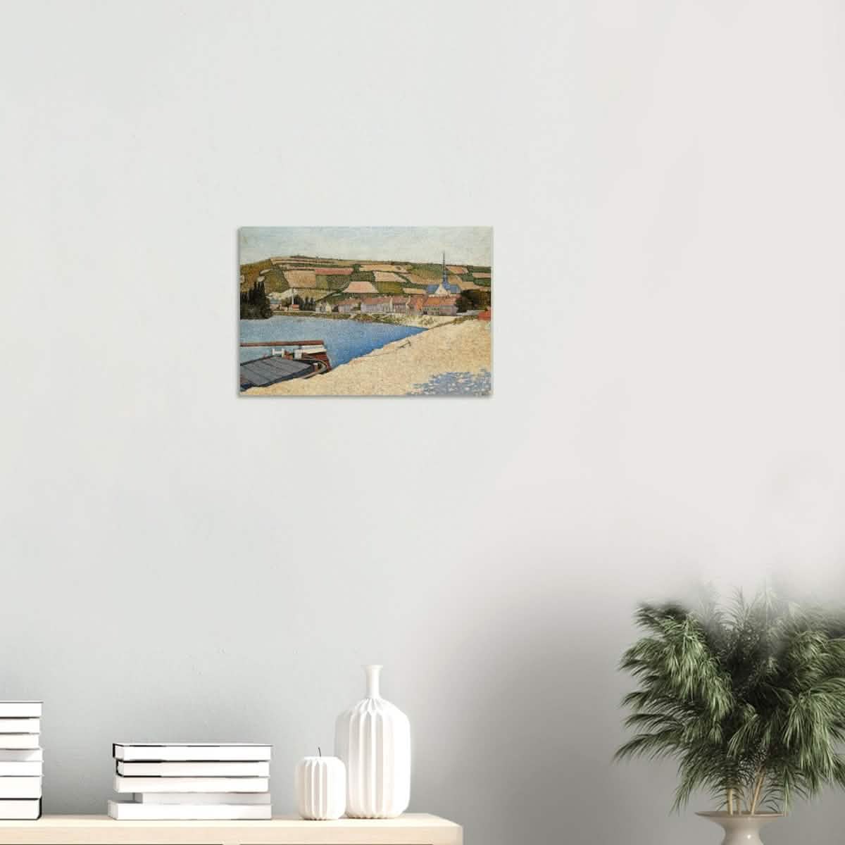 Les Andelys, Côte d’Aval by Paul Signac - Wood Prints - 30x45 cm / 12x18″ - 10 mm