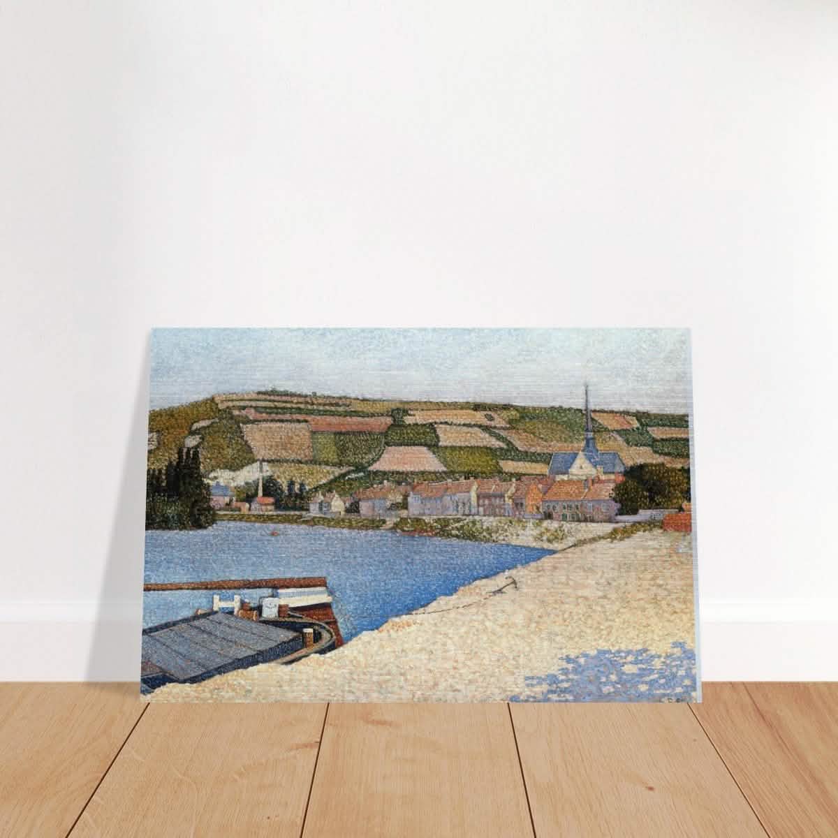Les Andelys, Côte d’Aval by Paul Signac - Brushed Aluminum Print - 30x45 cm / 12x18″ -