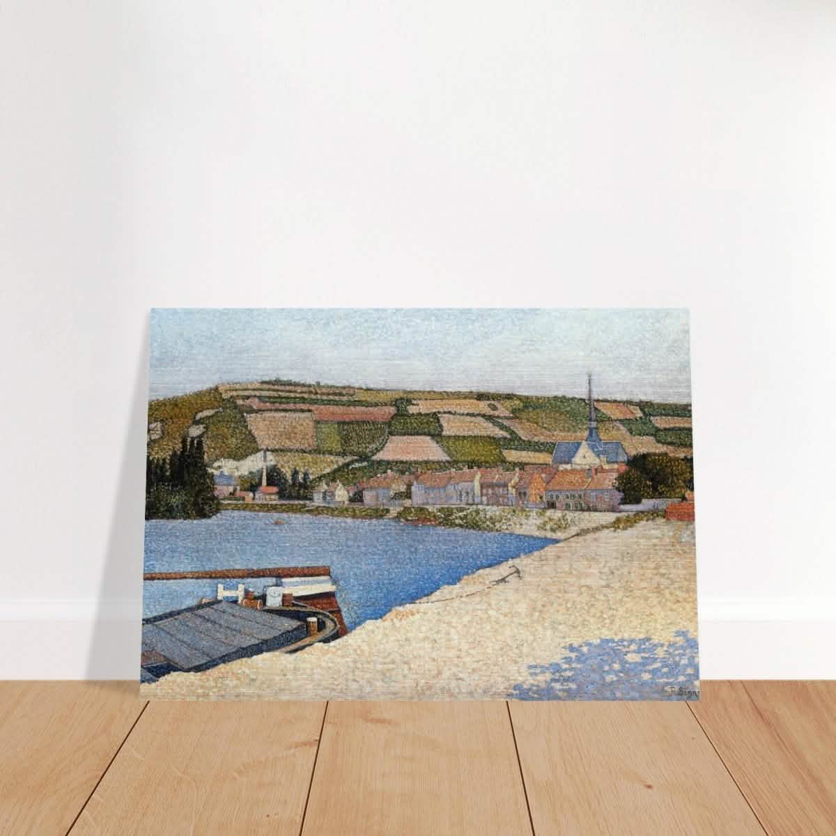 Les Andelys, Côte d’Aval by Paul Signac - Brushed Aluminum Print - 70x100 cm / 28x40″ -