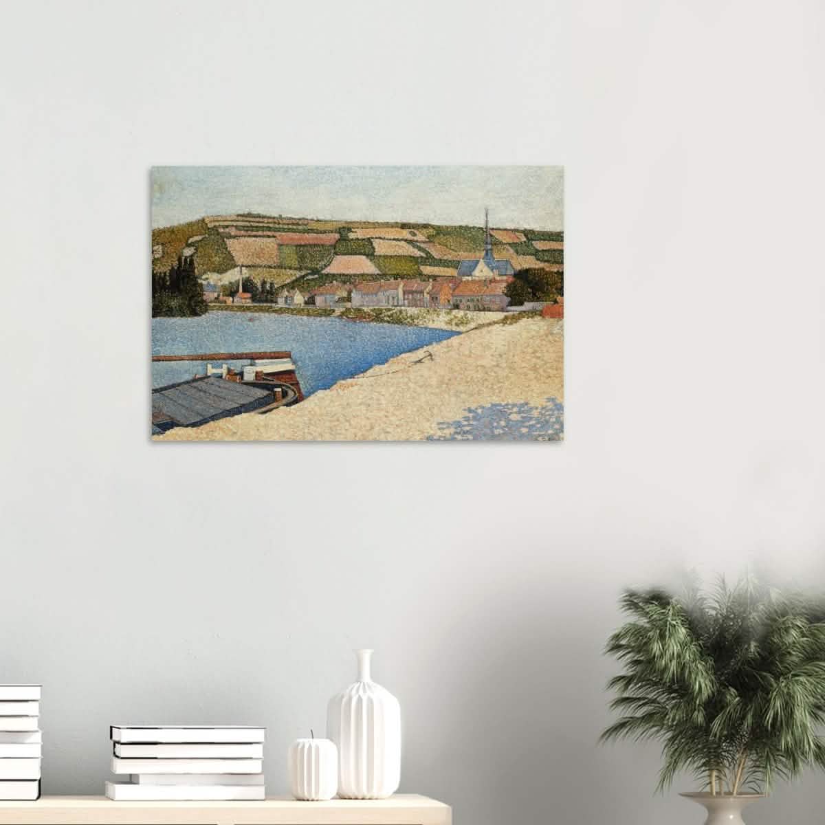 Les Andelys, Côte d’Aval by Paul Signac - Wood Prints - 50x75 cm / 20x30″ - 20 mm