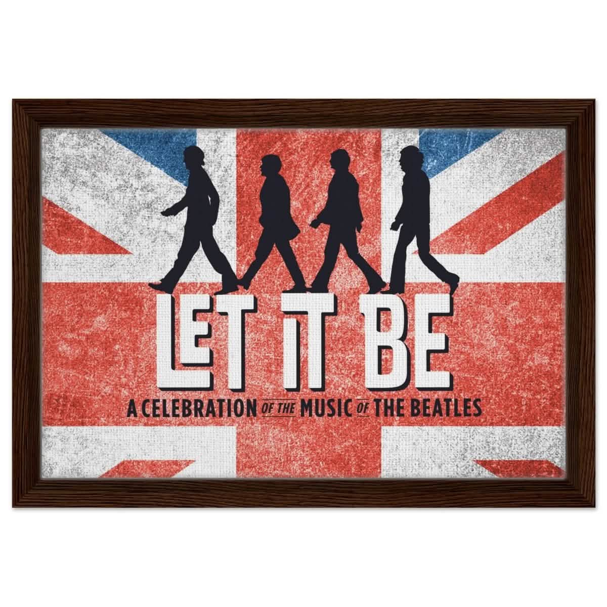 Let It Be – A Tribute to The Beatles | Pop Art - 30x45 cm / 12x18″ - Framed Canvas - Dark wood frame