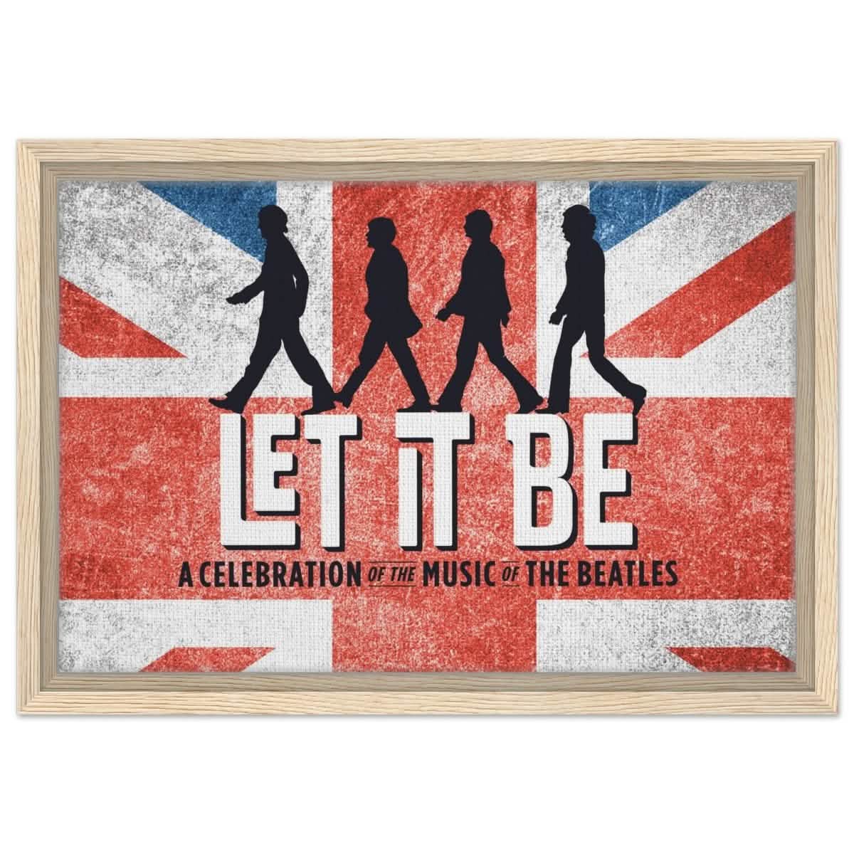 Let It Be – A Tribute to The Beatles | Pop Art - 30x45 cm / 12x18″ - Framed Canvas - Wood frame