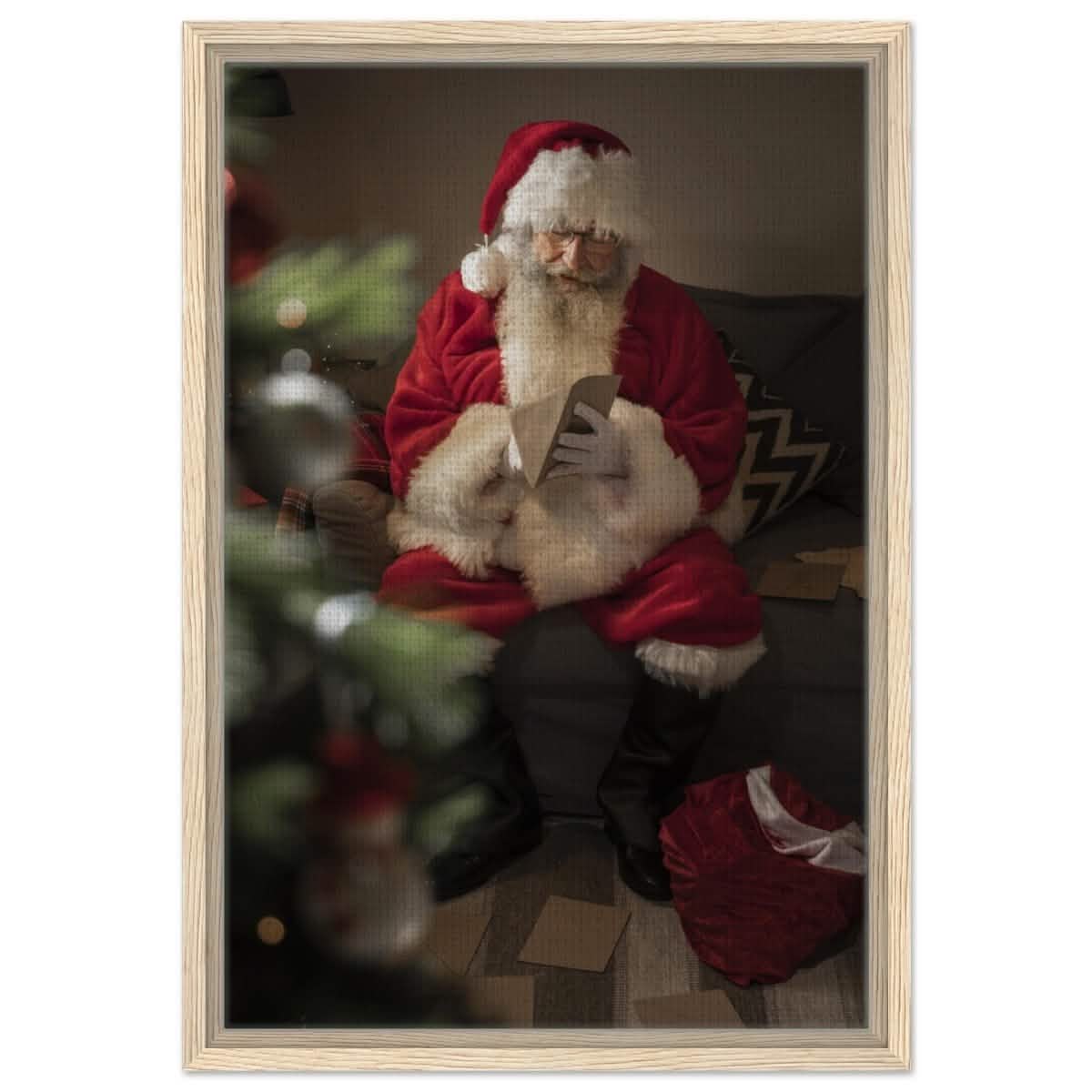 Letters from the Heart - Santa’s Special Holiday Moments | Christmas collection - Framed Canvas - 40x60 cm / 16x24″ - Wood frame