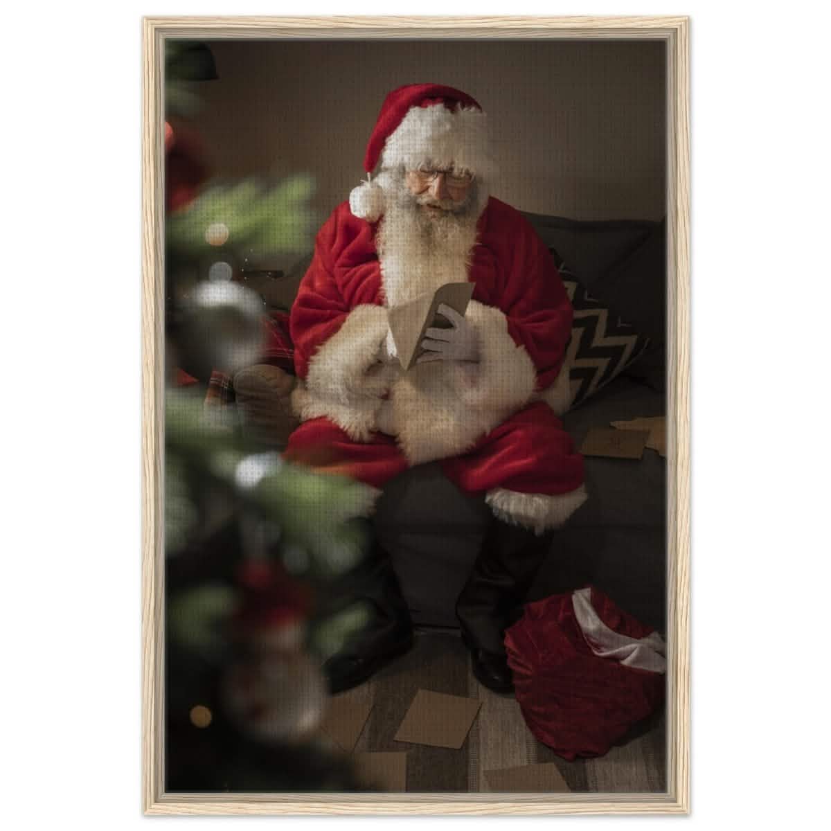 Letters from the Heart - Santa’s Special Holiday Moments | Christmas collection - Framed Canvas - 60x90 cm / 24x36″ - Wood frame