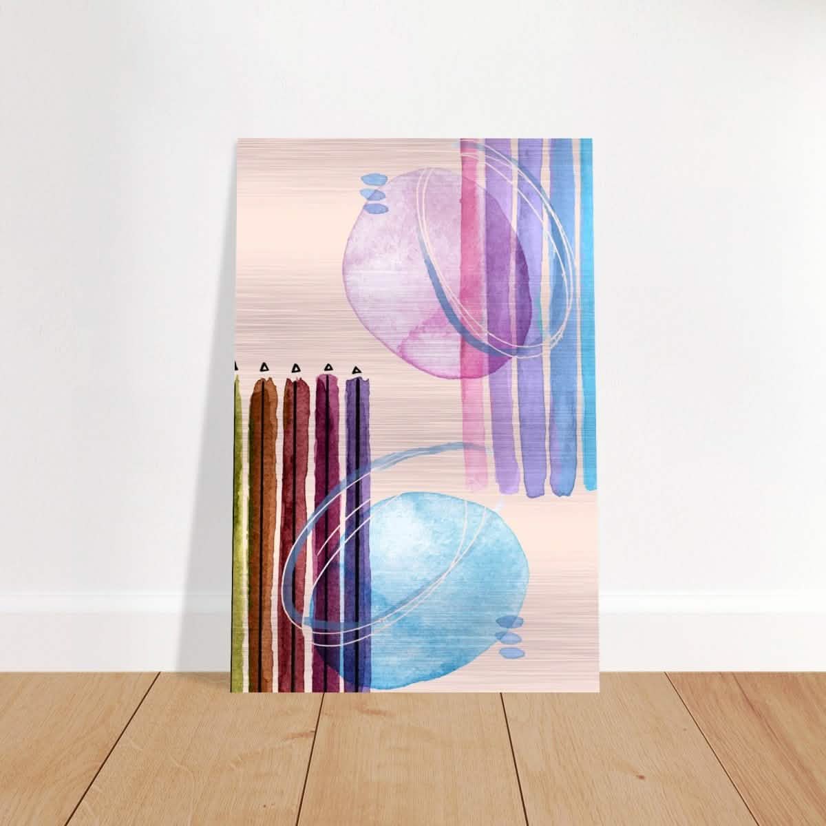 Linear Harmony Abstract - 30x45 cm / 12x18″ - Brushed Aluminum Print -