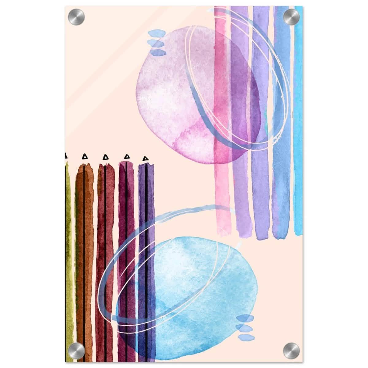 Linear Harmony Abstract - 30x45 cm / 12x18″ - Acrylic Print -