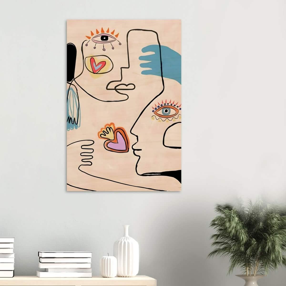 Love by Pablo Picasso - Wood Prints - 60x90 cm / 24x36″ - 10 mm