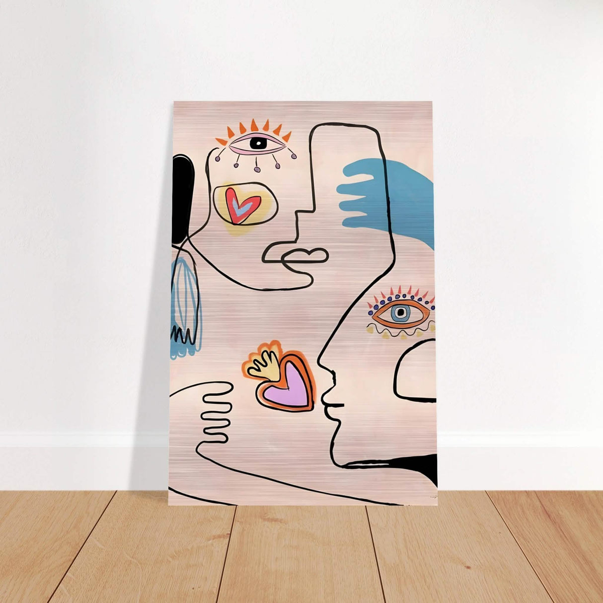 Love by Pablo Picasso - Brushed Aluminum Print - 60x90 cm / 24x36″ -