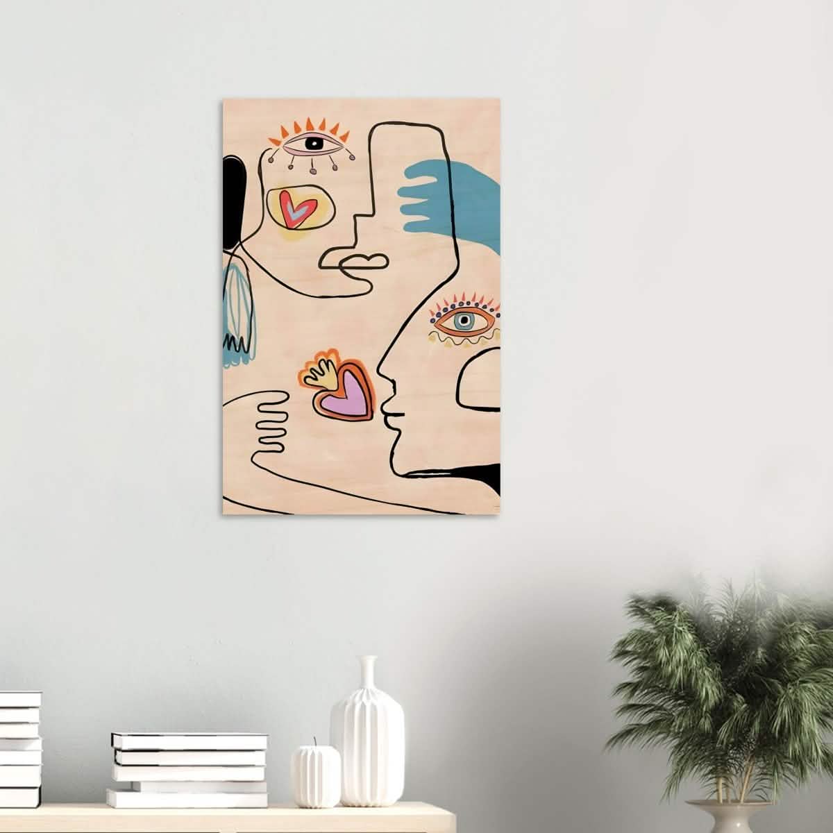 Love by Pablo Picasso - Wood Prints - 50x75 cm / 20x30″ - 10 mm