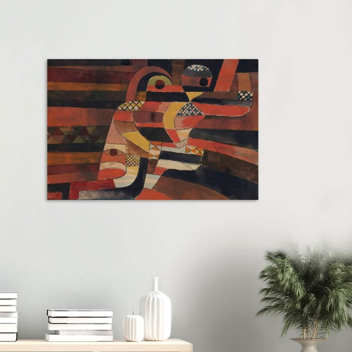 Lovers by Paul Klee Vintage Abstract Wall Art - Wood Prints - 60x90 cm / 24x36″ - 20 mm