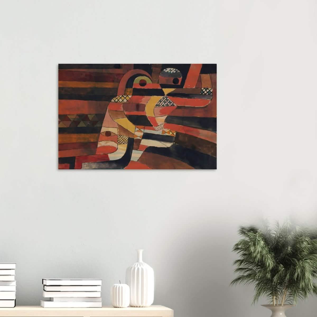 Lovers by Paul Klee Vintage Abstract Wall Art - Wood Prints - 50x75 cm / 20x30″ - 10 mm