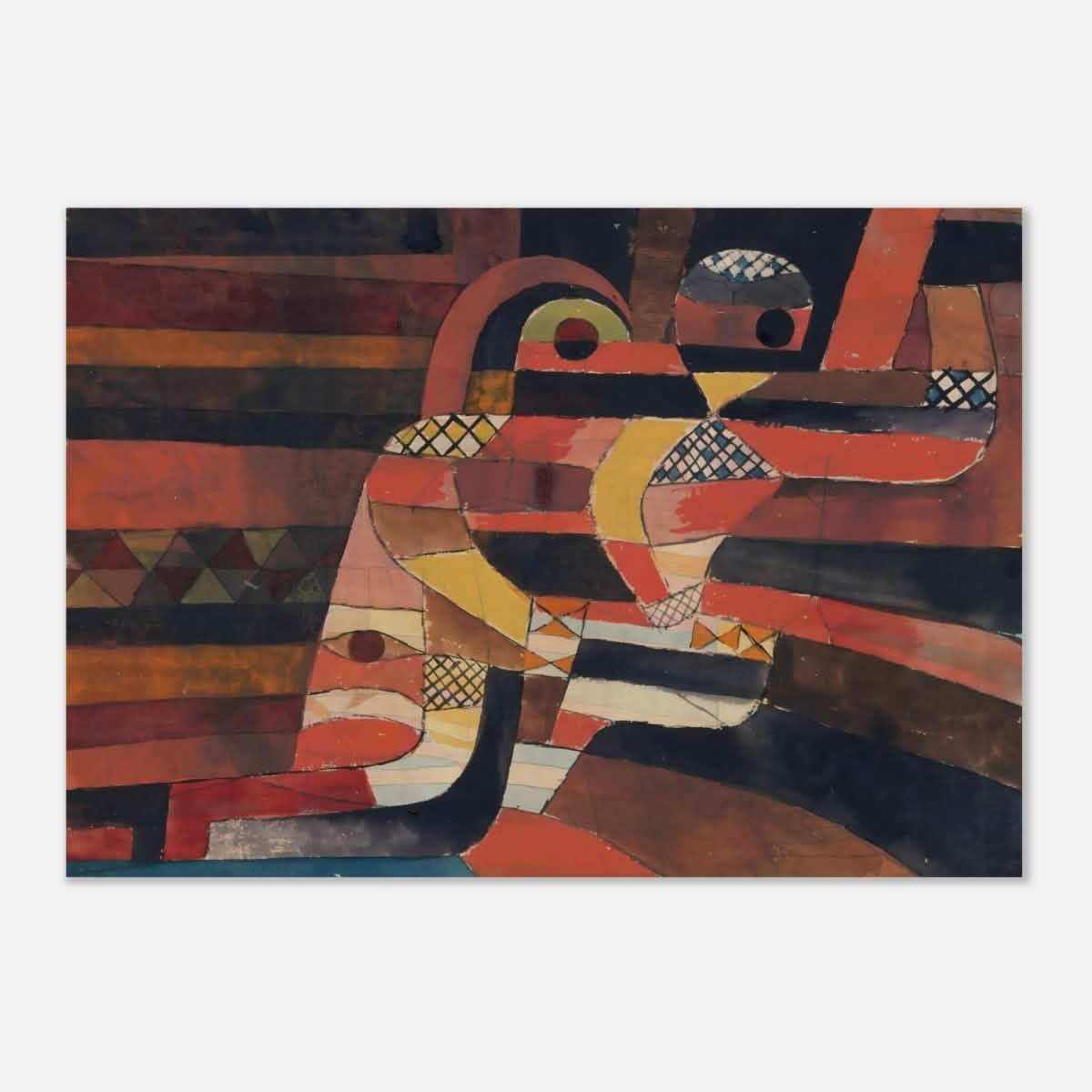 Lovers by Paul Klee Vintage Abstract Wall Art - Aluminum Print - 70x100 cm / 28x40″ -