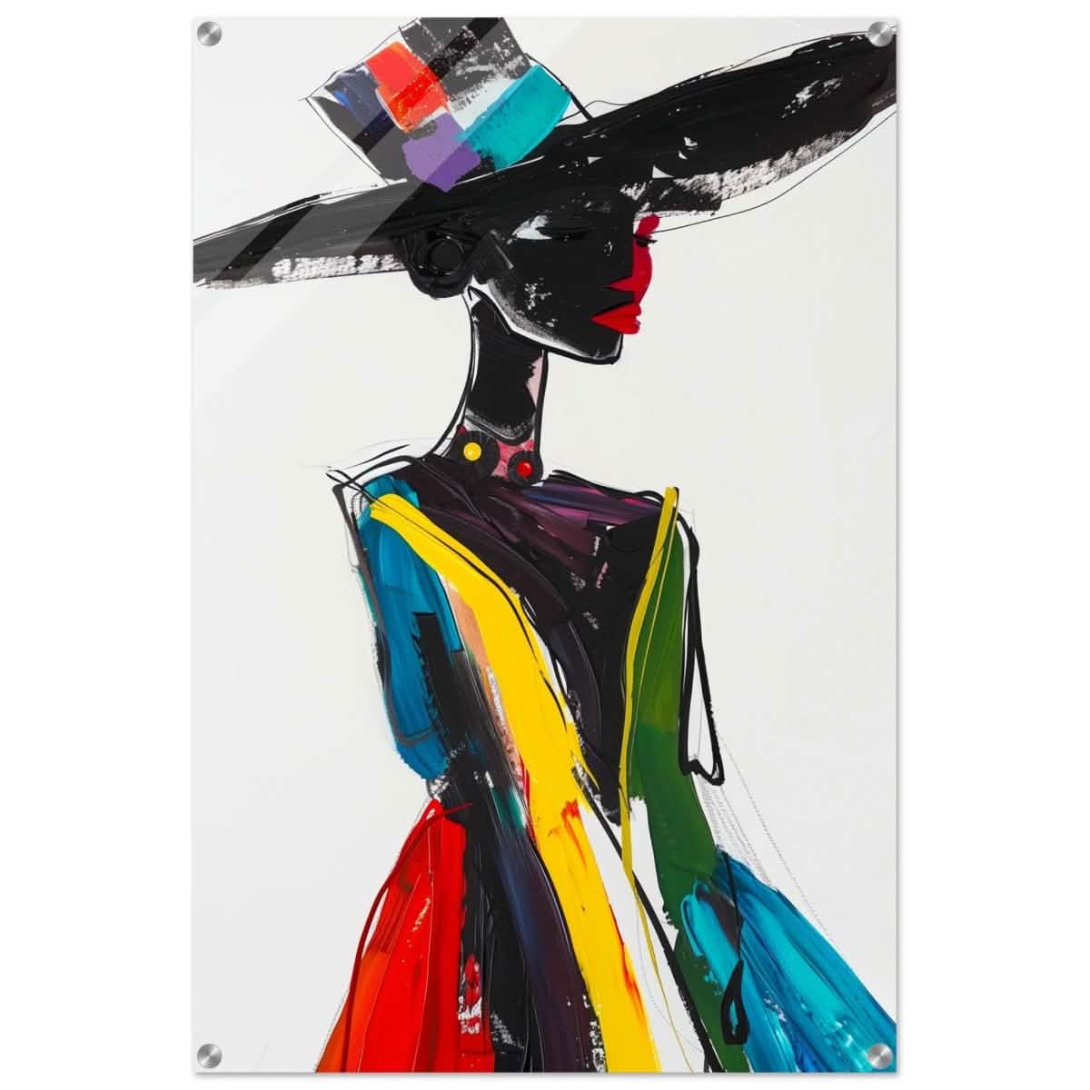 Luminous Portrait V2 | Abstract Expressionist Portraiture - Acrylic Print - 30x45 cm / 12x18″ -