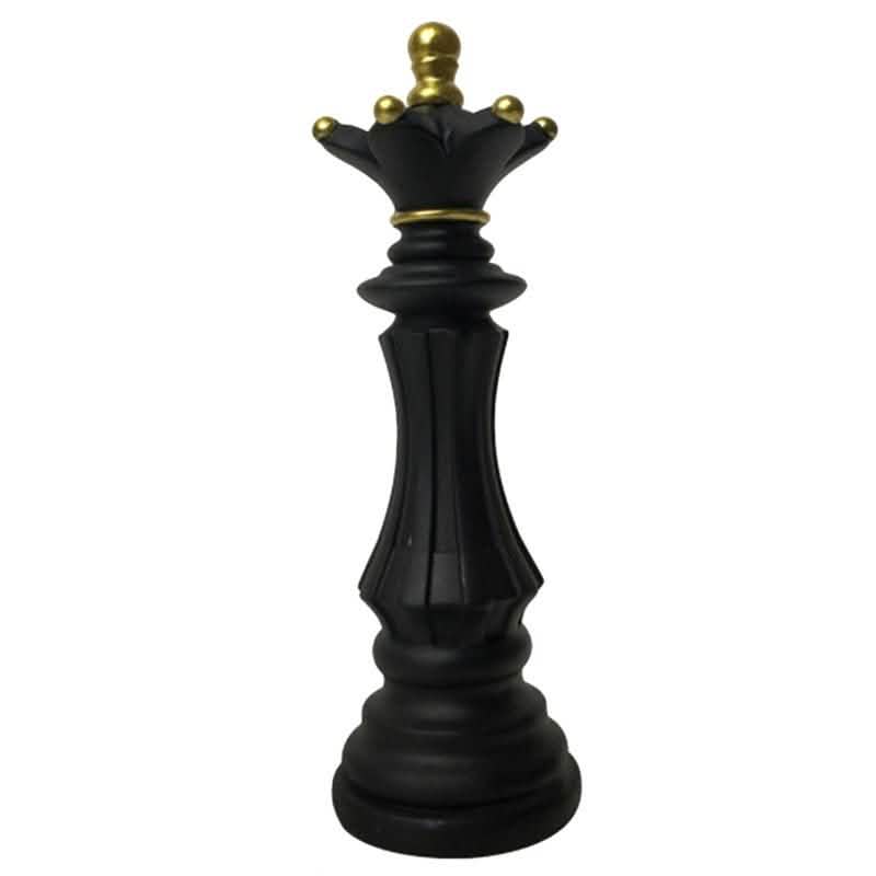 Luxury Resin Chess Piece Ornaments – Creative Modern Decor - Black King Ornament -