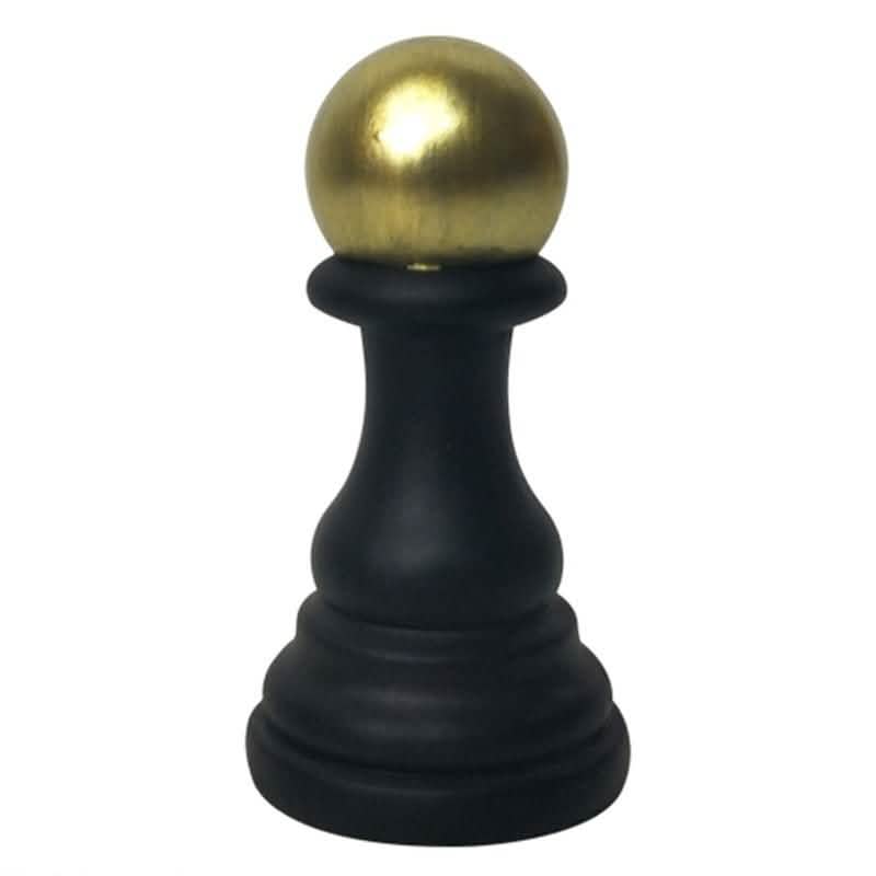 Luxury Resin Chess Piece Ornaments – Creative Modern Decor - Black Pawn Ornament -