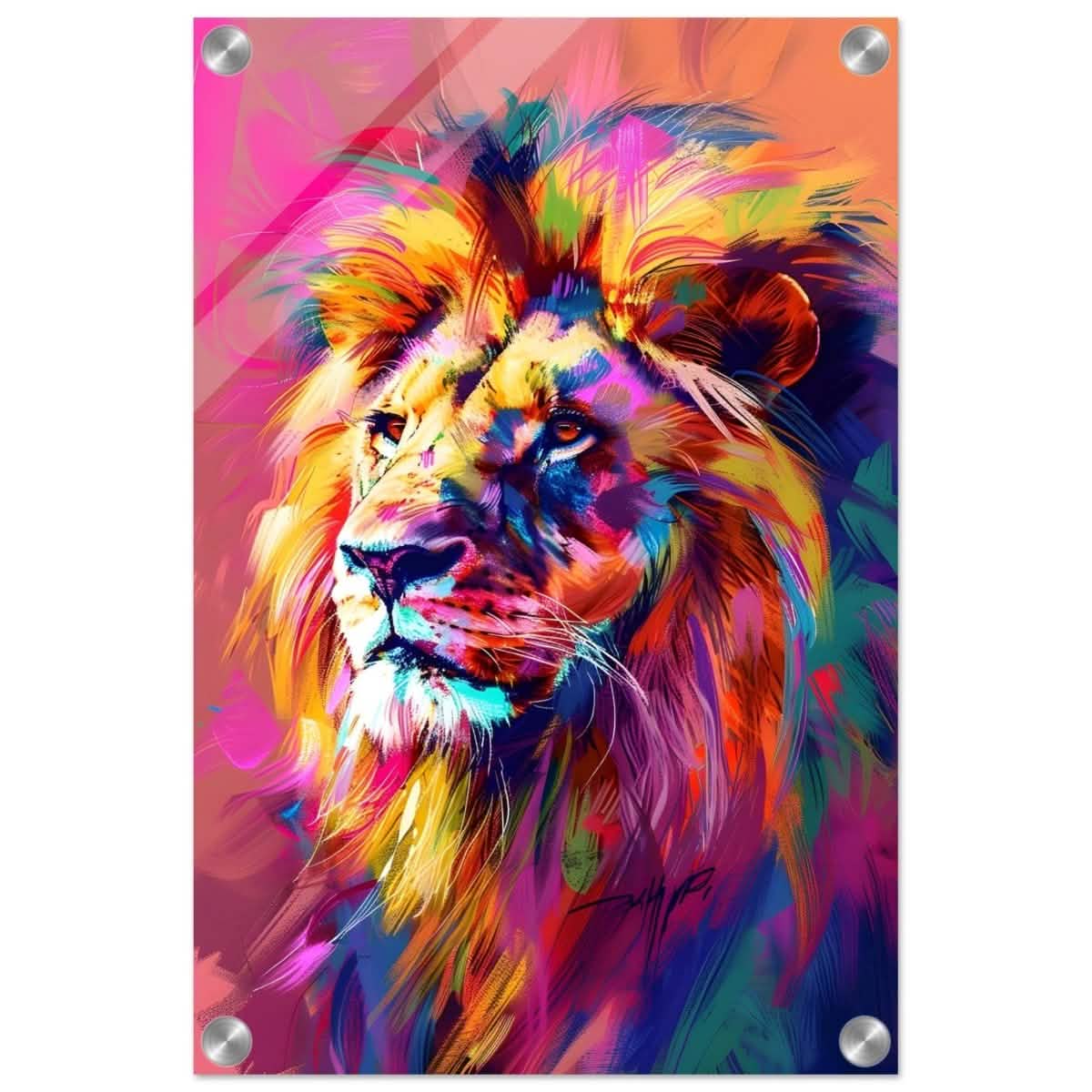 Majestic Spectrum: The King of Colors | Abstract Contemporary Pop Art - Brushed Aluminum Print - 60x90 cm / 24x36″ -