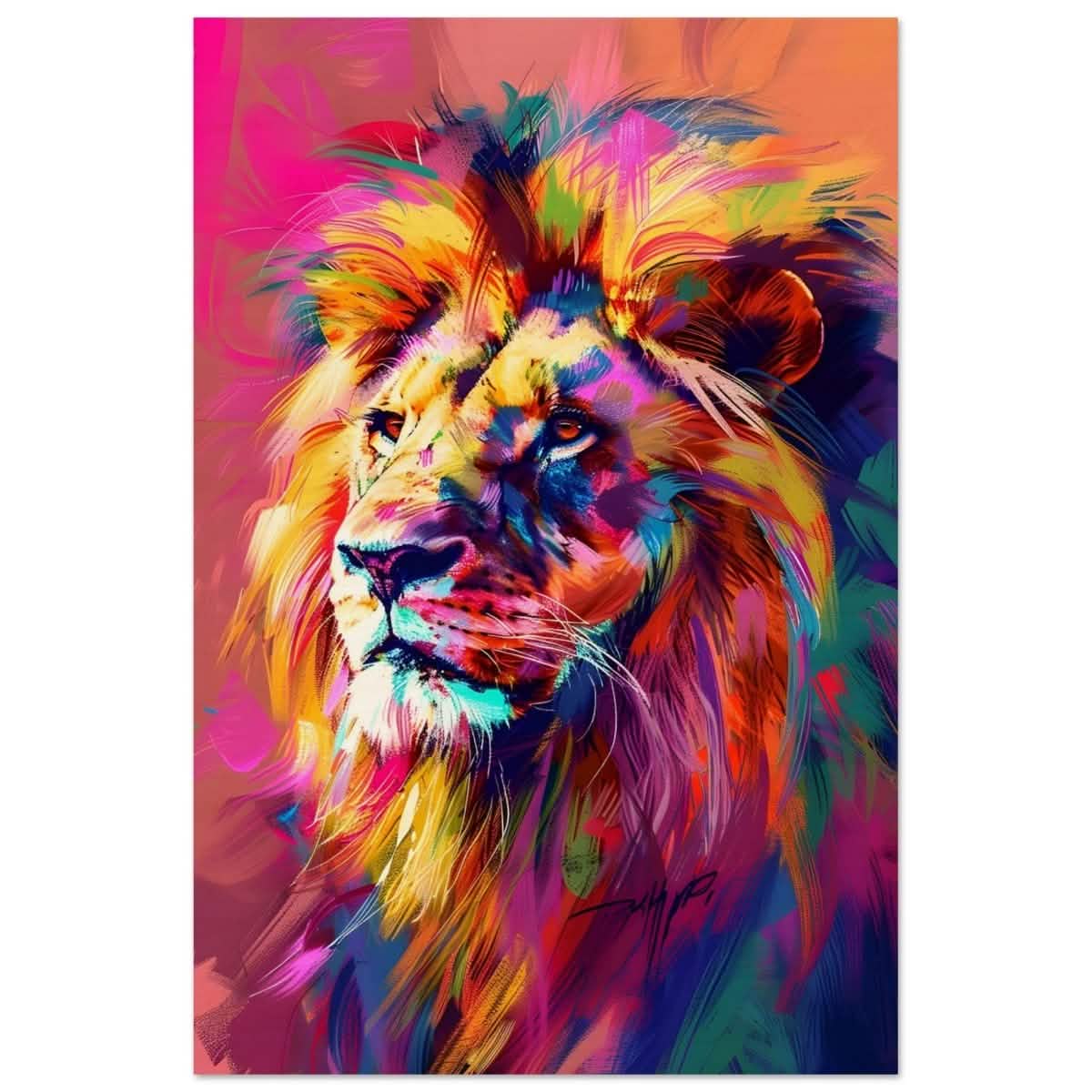 Majestic Spectrum: The King of Colors | Abstract Contemporary Pop Art - Wood Prints - 30x45 cm / 12x18″ -