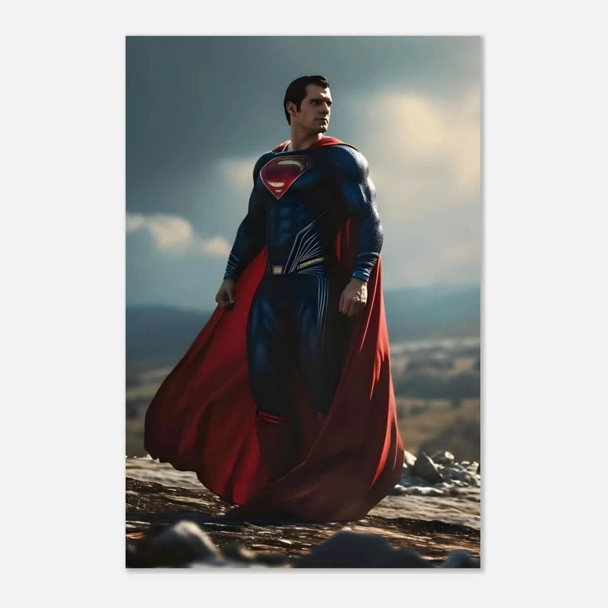 "Man of Steel: Legacy Stands" – Cinematic Digital Character Art| Superman Wall art - Aluminum Print - 30x45 cm / 12x18″ -