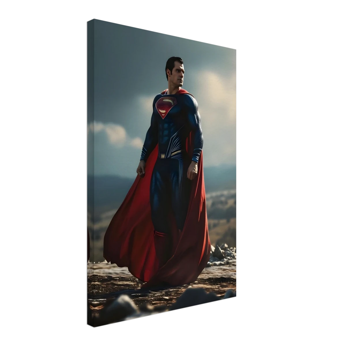 "Man of Steel: Legacy Stands" – Cinematic Digital Character Art| Superman Wall art - Canvas - 40x60 cm / 16x24″ -