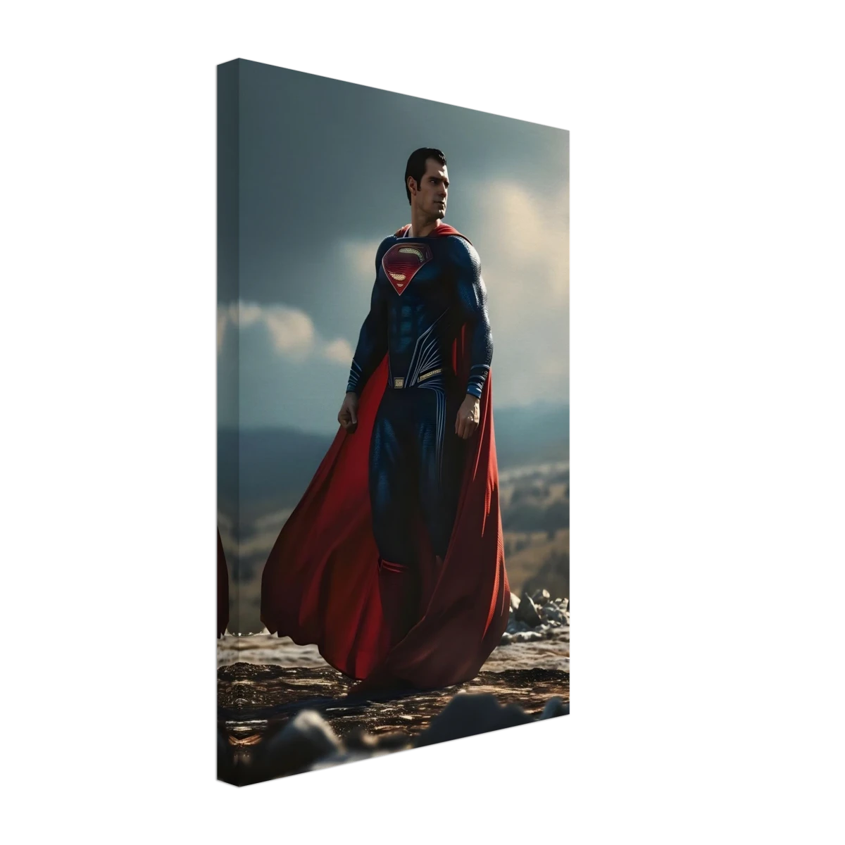 "Man of Steel: Legacy Stands" – Cinematic Digital Character Art| Superman Wall art - Canvas - 30x45 cm / 12x18″ -