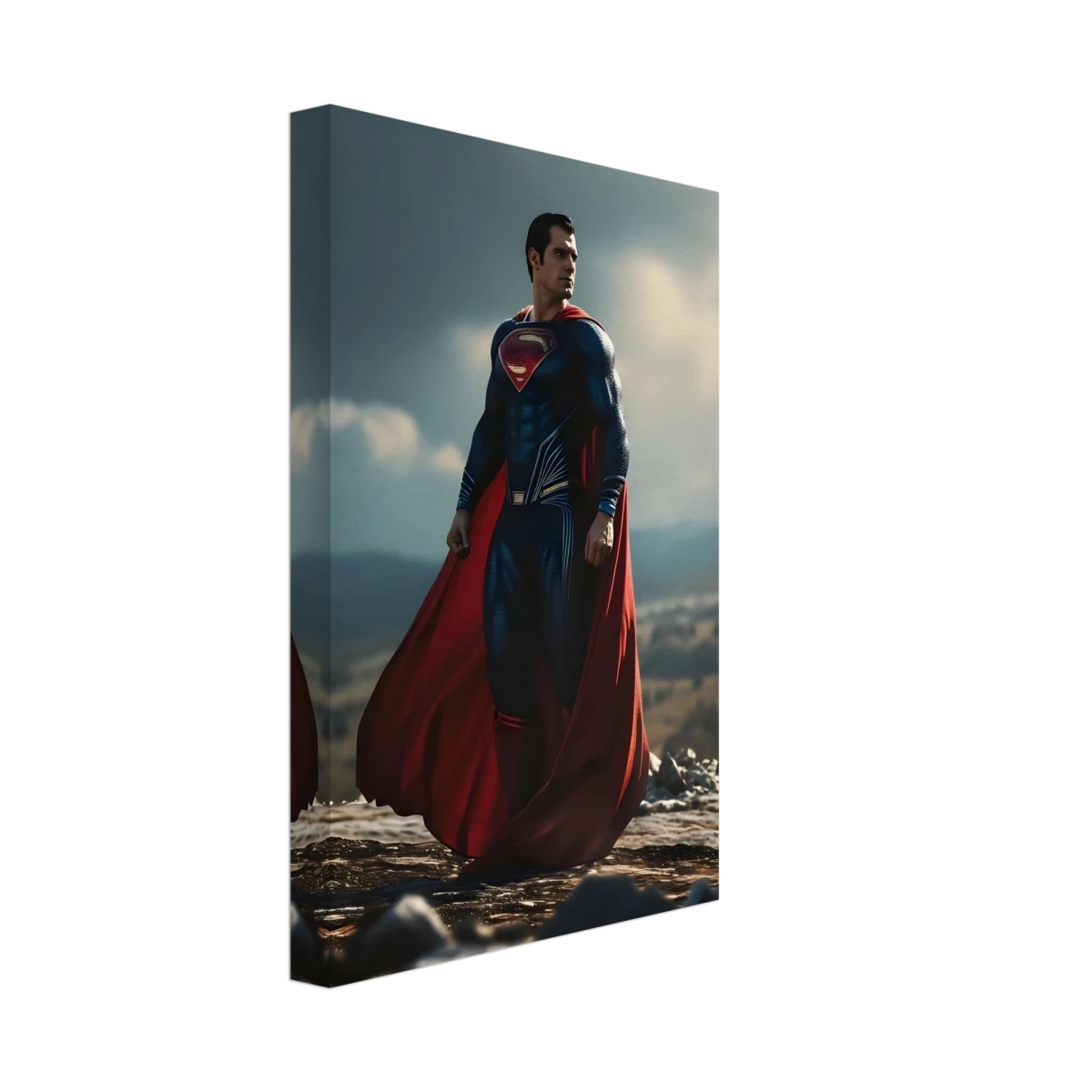 "Man of Steel: Legacy Stands" – Cinematic Digital Character Art| Superman Wall art - Canvas - 20x30 cm / 8x12″ -