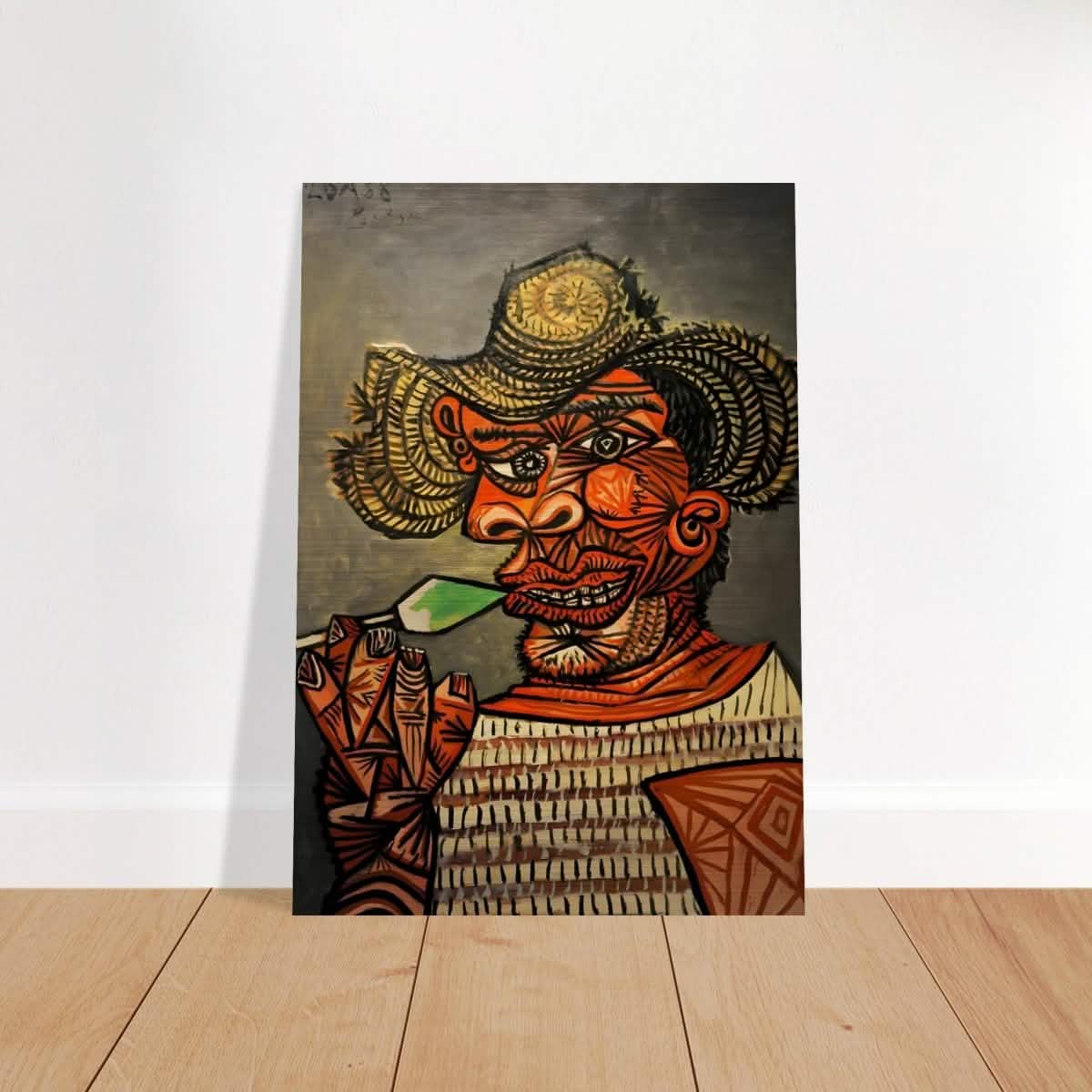 Man with a Lollipop by Pablo Picasso - Brushed Aluminum Print - 70x100 cm / 28x40″ -