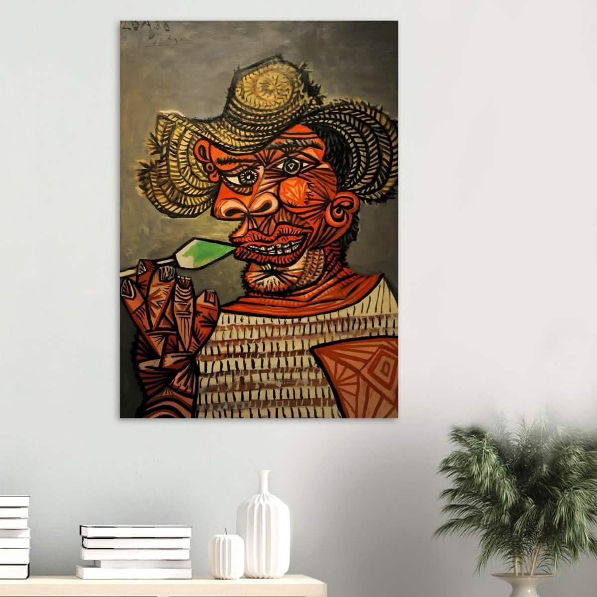 Man with a Lollipop by Pablo Picasso - Wood Prints - 70x100 cm / 28x40″ - 10 mm