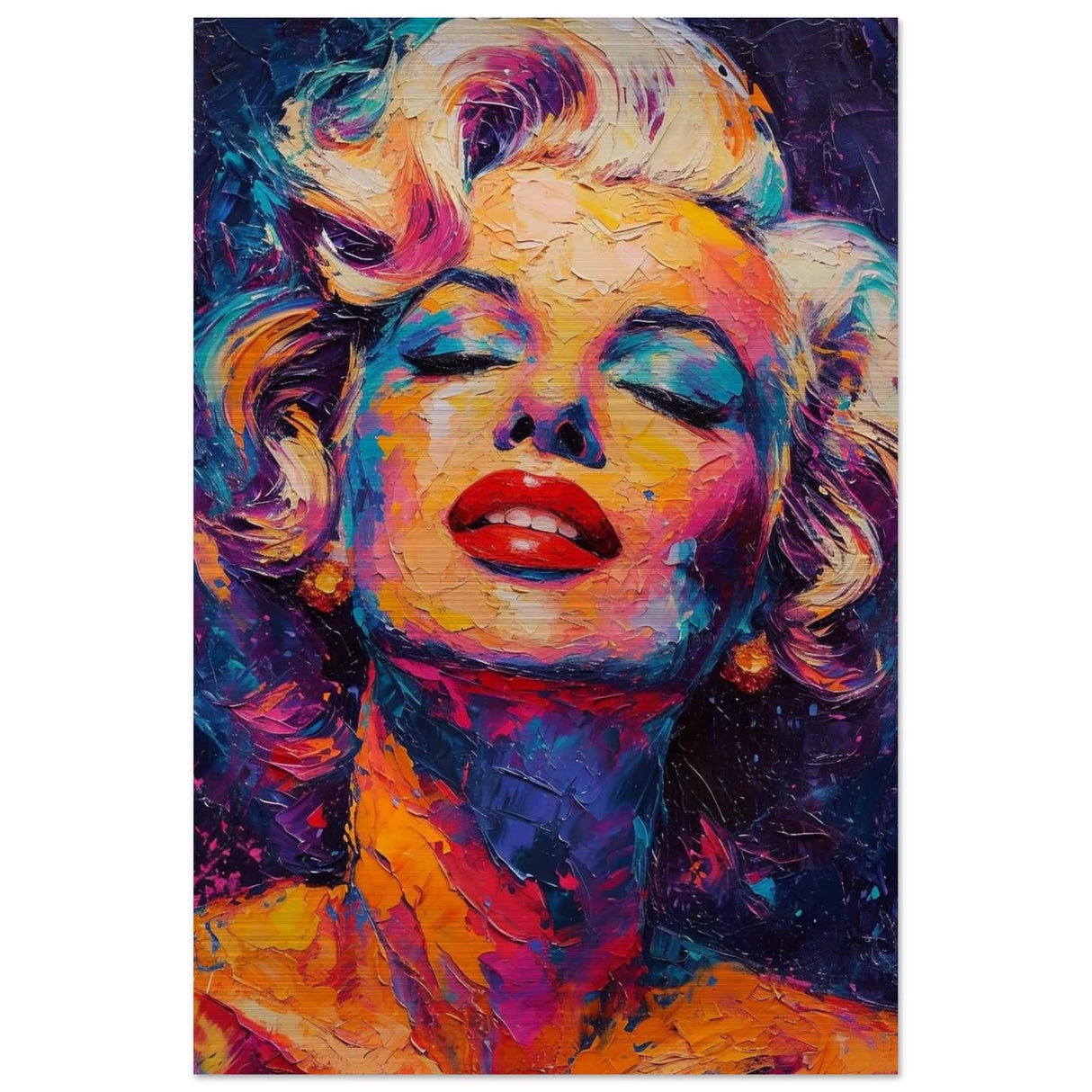 Marilyn Monroe Pop Art Wall Art - Brushed Aluminum Print - 30x45 cm / 12x18″ -