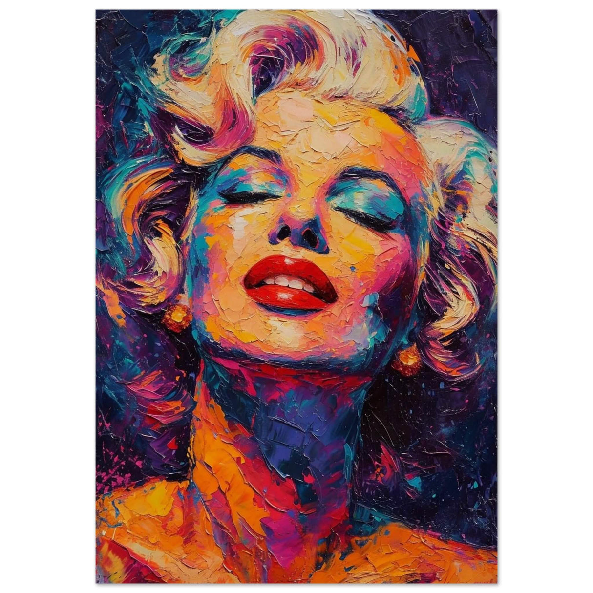 Marilyn Monroe Pop Art Wall Art - Wood Prints - 70x100 cm / 28x40″ - 10 mm
